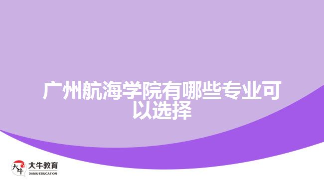 廣州航海學(xué)院有哪些專業(yè)可以選擇