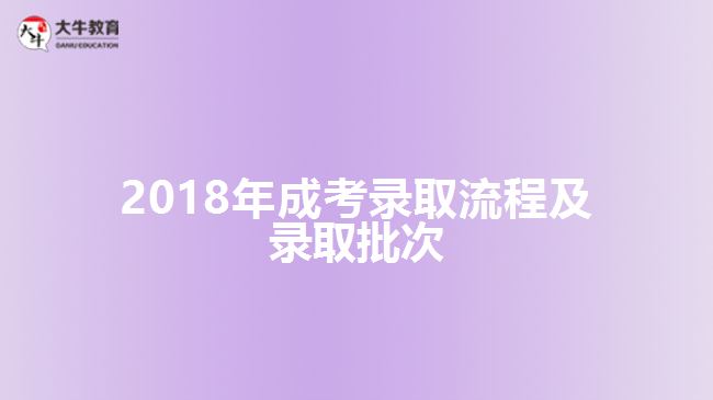 2018年成考錄取流程及錄取批次