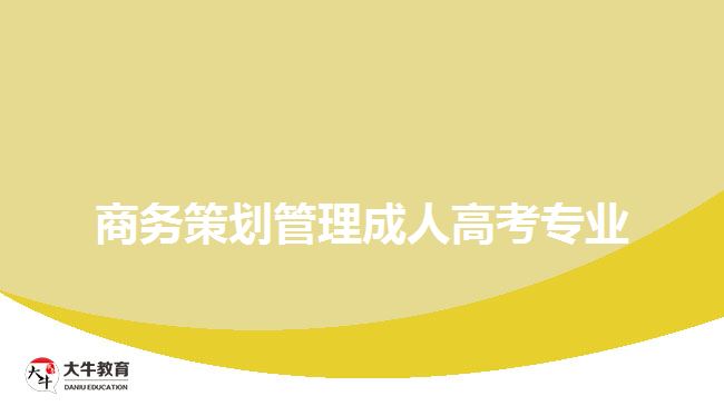 商務(wù)策劃管理成人高考專業(yè)