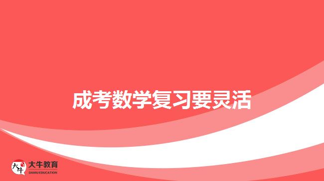 成考數(shù)學復習要靈活