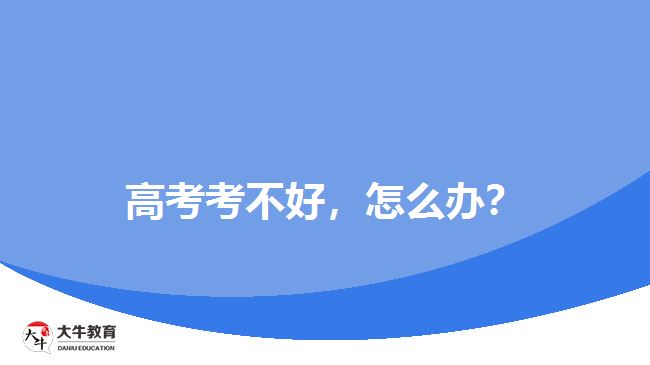 高考考不好，怎么辦？