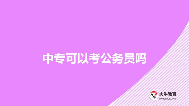 中專可以考公務(wù)員