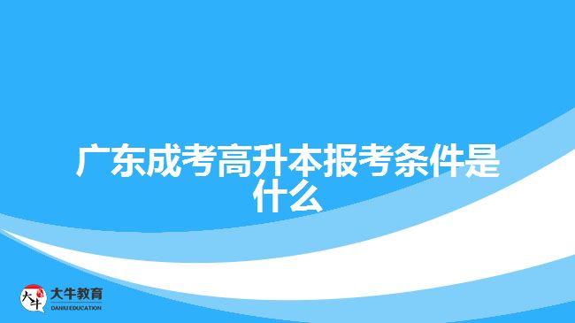 廣東成考高升本報(bào)考條件是什么？