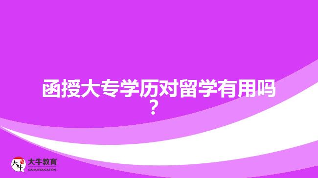 函授大專學(xué)歷對(duì)留學(xué)有用嗎？