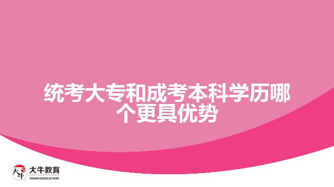 統(tǒng)考大專和成考本科學(xué)歷哪個更具優(yōu)勢