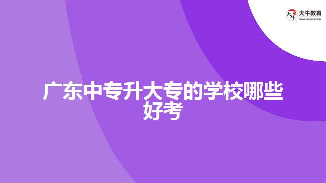 廣東中專升大專的學(xué)校哪些好考