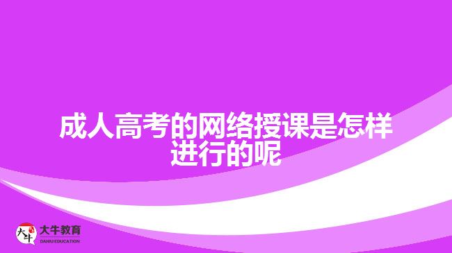 成人高考的網(wǎng)絡(luò)授課是怎樣進行的呢