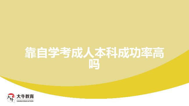 靠自學考成人本科成功率高嗎