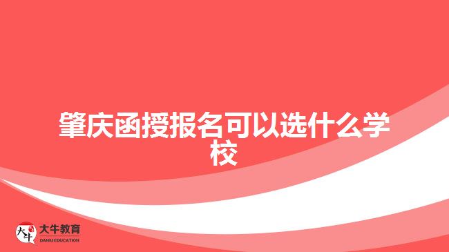 肇慶函授報名可以選什么學校