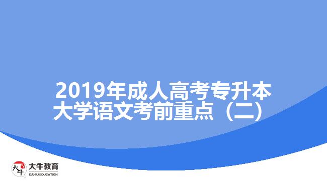 2019年成人高考專升本大學(xué)語文考前重點(diǎn)（二）