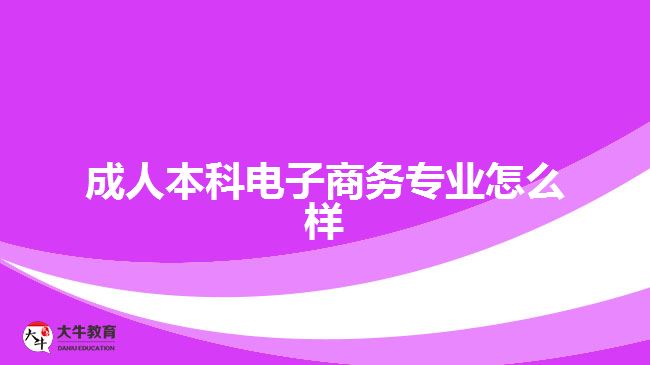 成人本科電子商務(wù)專業(yè)怎么樣