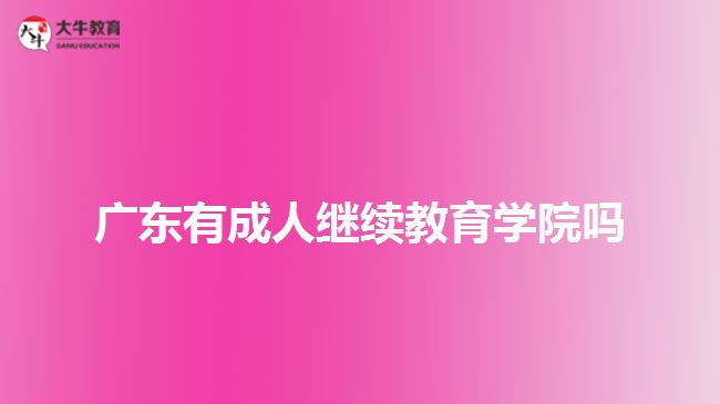 廣東有成人繼續(xù)教育學院嗎