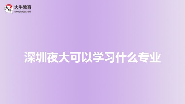 深圳夜大可以學(xué)習(xí)什么專業(yè)