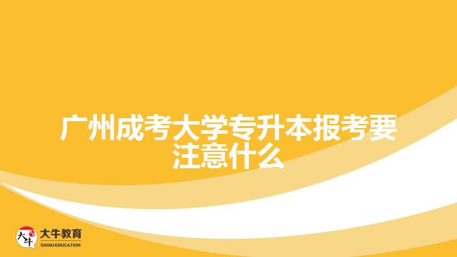 廣州成考大學專升本報考要注意什么