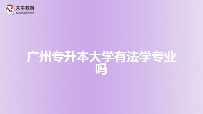 廣州專升本大學(xué)有法學(xué)專業(yè)嗎