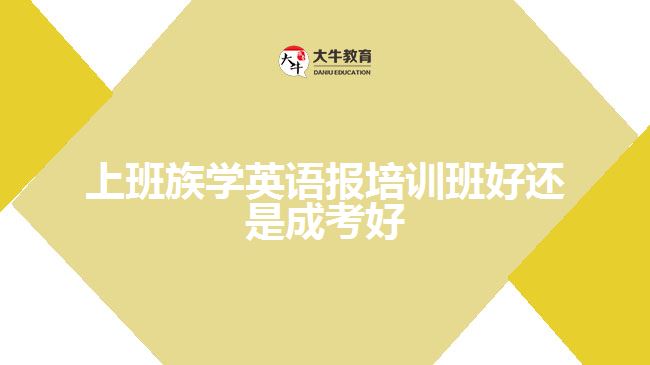 上班族學(xué)英語報培訓(xùn)班好還是成考好