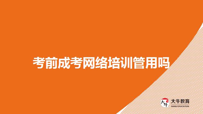 考前成考網(wǎng)絡培訓管用嗎