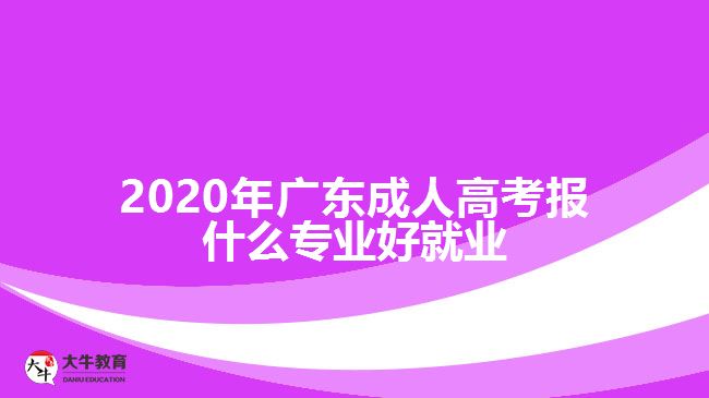 2020年廣東成人高考報(bào)什么專業(yè)好就業(yè)