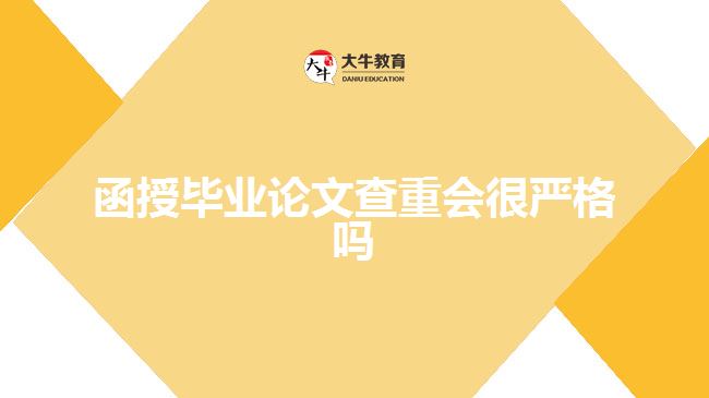 函授畢業(yè)論文查重會很嚴格嗎