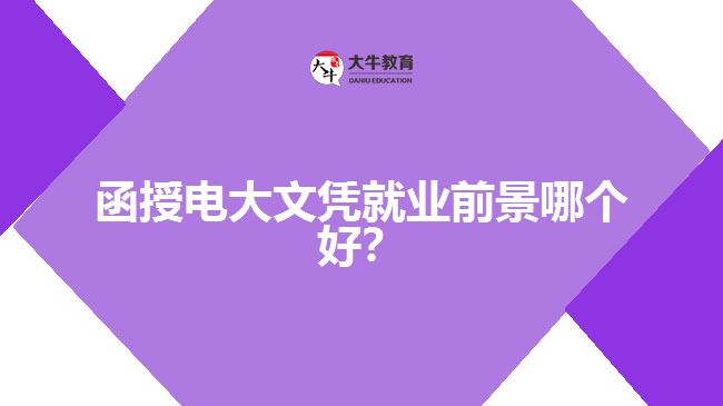 函授電大文憑就業(yè)前景哪個(gè)好？