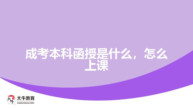 成考本科函授是什么，怎么上課