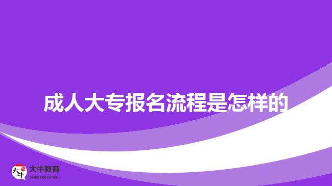 成人大專報名流程是怎樣的