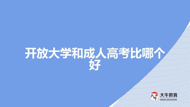 開放大學(xué)和成人高考比哪個(gè)好