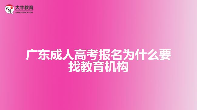 廣東成人高考報名為什么要找教育機構