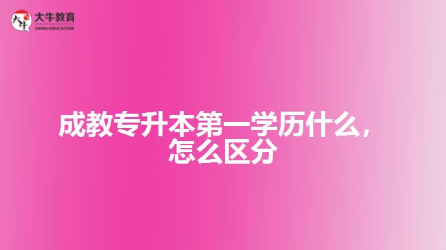 成教專升本第一學(xué)歷是什么，怎么區(qū)分