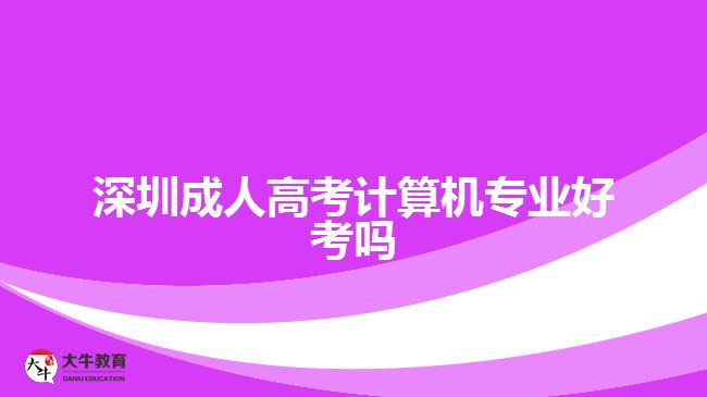 深圳成人高考計算機(jī)專業(yè)好考嗎