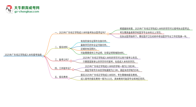 2025年廣東培正學(xué)院成人本科可否報(bào)考執(zhí)業(yè)醫(yī)師資格證？思維導(dǎo)圖