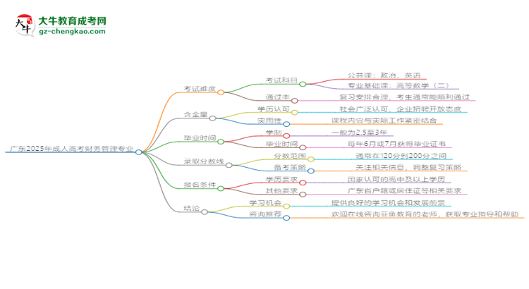 廣東2025年成人高考財務管理專業(yè)能考研究生嗎？思維導圖