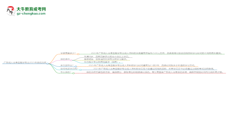 廣東成人高考金融學(xué)專業(yè)2025年報名流程思維導(dǎo)圖