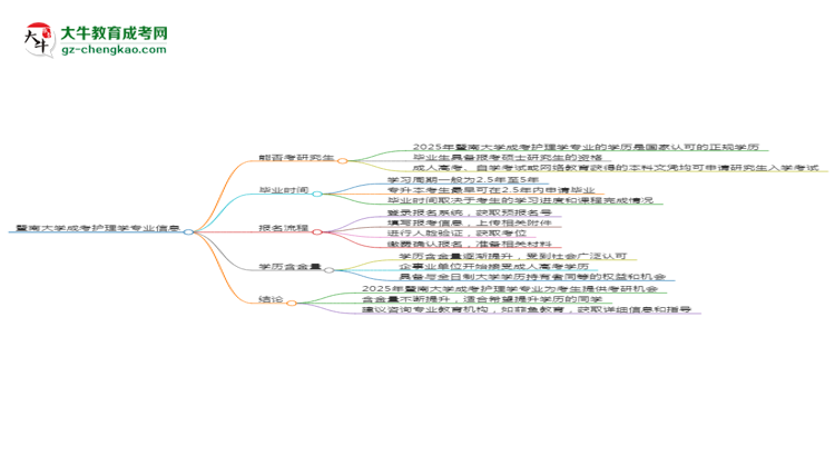 暨南大學(xué)2025年成考護(hù)理學(xué)專業(yè)能考研究生嗎？思維導(dǎo)圖