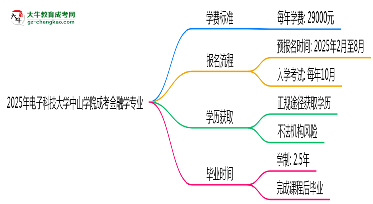 2025年電子科技大學(xué)中山學(xué)院成考金融學(xué)專業(yè)最新學(xué)費(fèi)標(biāo)準(zhǔn)多少思維導(dǎo)圖