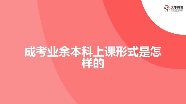 成考業(yè)余本科上課形式是怎樣的