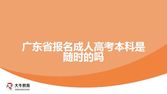 廣東省報(bào)名成人高考本科是隨時(shí)的嗎