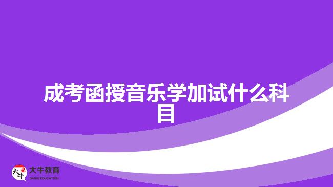 成考函授音樂學(xué)加試什么科目