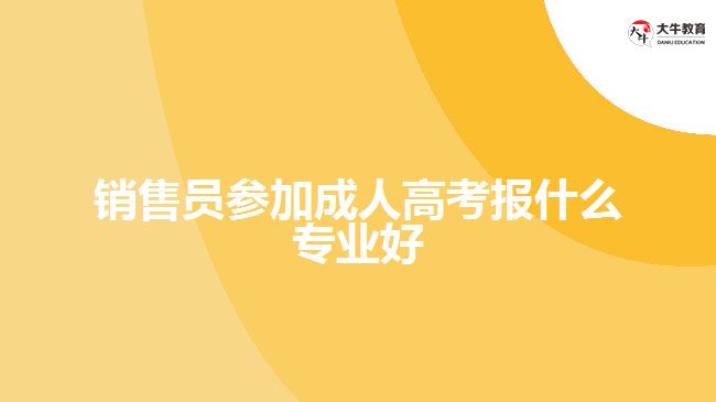 銷售員參加成人高考報(bào)什么專業(yè)好