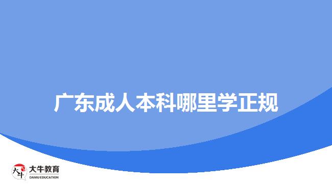 廣東成人本科哪里學正規(guī)