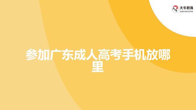 參加廣東成人高考手機(jī)放哪里