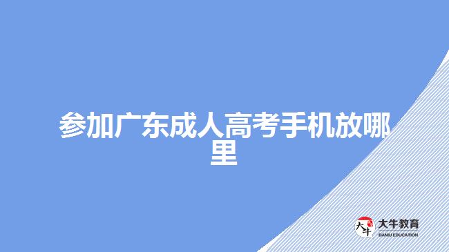 參加廣東成人高考手機(jī)放哪里