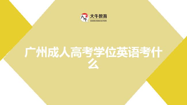 廣州成人高考學(xué)位英語考什么