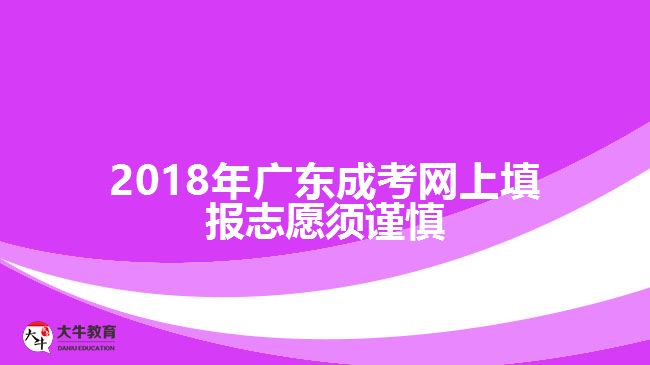 2018年廣東成考網(wǎng)上填報志愿須謹(jǐn)慎