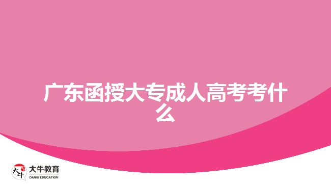 廣東函授大專成人高考考什么