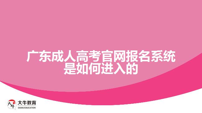 廣東成人高考官網(wǎng)報名系統(tǒng)是如何進(jìn)入的