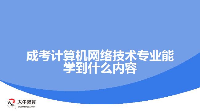 成考計(jì)算機(jī)網(wǎng)絡(luò)技術(shù)專業(yè)能學(xué)到什么內(nèi)容