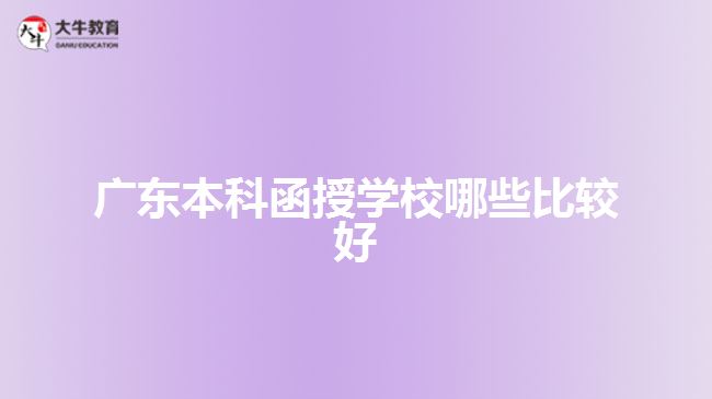 廣東本科函授學(xué)校哪些比較好