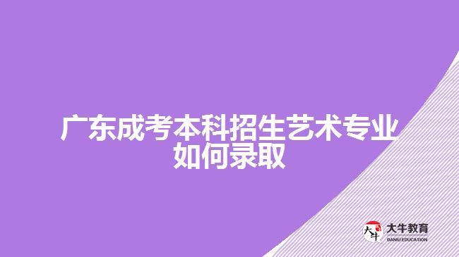 廣東成考本科招生藝術(shù)專業(yè)如何錄取