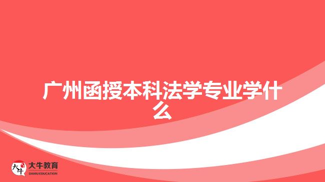 廣州函授本科法學專業(yè)學什么